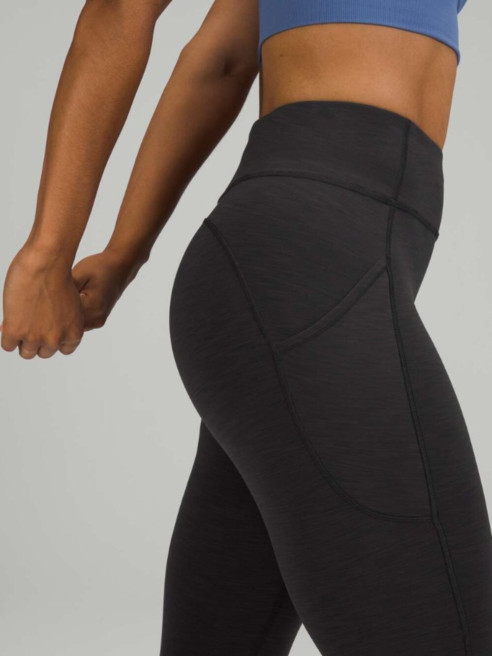Invigorate High-Rise Tight 25" in Heathered Black